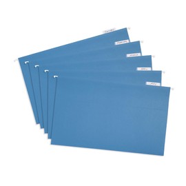 Blue Summit Legal Hanging File Folders for Organization, Legal Size, Blue – 25 Pack