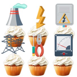 S-Cp-0808Ice Cream Fruit Dessert Cupcake Topper Colorful Glitter Happy Birthday Sensory Pop Game Theme Decor Supplies Baby Shower Boys Girls Birthday Party Decorations