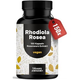 Rhodiola Rosea Capsules High Dose - 150 Capsules - 500 mg from 10:1 Extract per Capsule - Rose Root Capsules High Dose - Rose Root Rhadiola Rosea - Vegan and Produced in Germany - Laboratory Tested