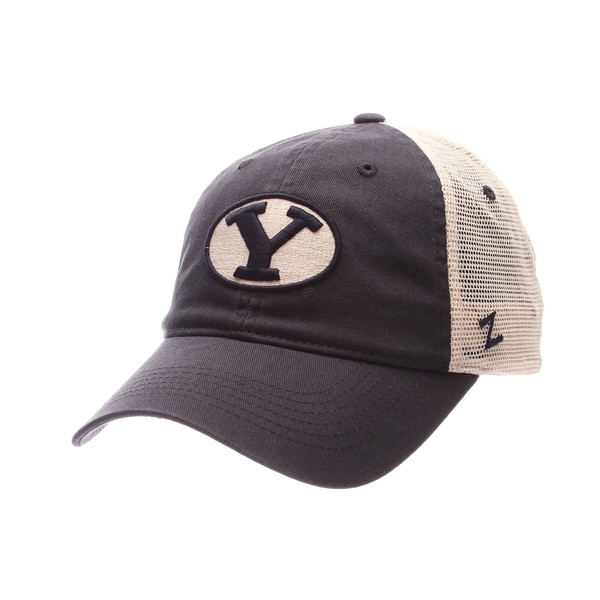 NCAA Zephyr Byu Cougars Mens University Relaxed Hat, Adjustable, Team Color/Stone