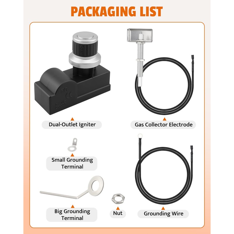 Quwfesudy AA 2 Exits Electronic AA Igniter Kits Fit for