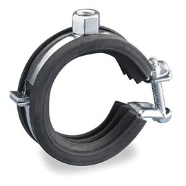 Cushioned Pipe Clamp, Pipe Size 3/8 In