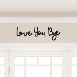 Dripykiaa LOVE YOU BYE Sign Entryway Decor 21.6” Hallway Wall Decor Express Love and Warm for Your Family Perfect Hallway Wall Art Gift Home decorations for Thanksgiving, Christmas