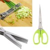 Multilayer Stainless Steel Multifunctional Knives Kitchen Scissors Chive Cutter Herb