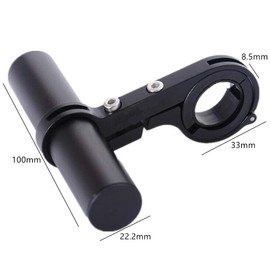 ETOPARS Bike Handlebar Extender Single Clamp Extension Mount Holder With Aluminum Alloy Bracket Space Saver (Black)