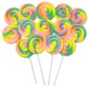 Needzo Mini Carnival Lollipop Packs, Shareable Individually Wrapped Traditional Multi