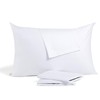 Toddler Travel Pillowcase 12x16, White Pack of 2 Zipper Closure