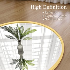 GlasFlength Full Length Mirror with Stand - 57" x 18" Arched Aluminum Alloy Frame Full Body Mirror, Standing Hanging or Leaning Wall Floor Mirror for Bedroom Living Room Entryway, Gold