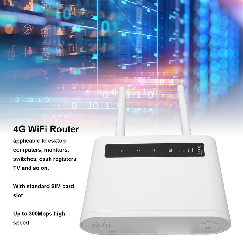 4G WiFi Router 300Mbps High Speed 4000mAh Standard SIM Card