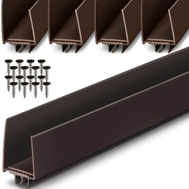 Pickmesh 4 Pcs 36 Inch Adjustable Storm Door Bottom Sweep for Door Seal 1 to 1-2/5In Replacement Parts Under Draft Stopper Weather Stripping Threshold Seal (Brown)