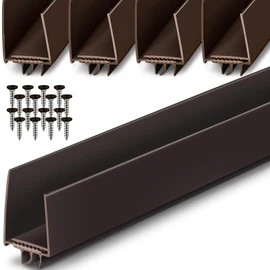 Pickmesh 4 Pcs 36 Inch Adjustable Storm Door Bottom Sweep for Door Seal 1 to 1-2/5In Replacement Parts Under Draft Stopper Weather Stripping Threshold Seal (Brown)