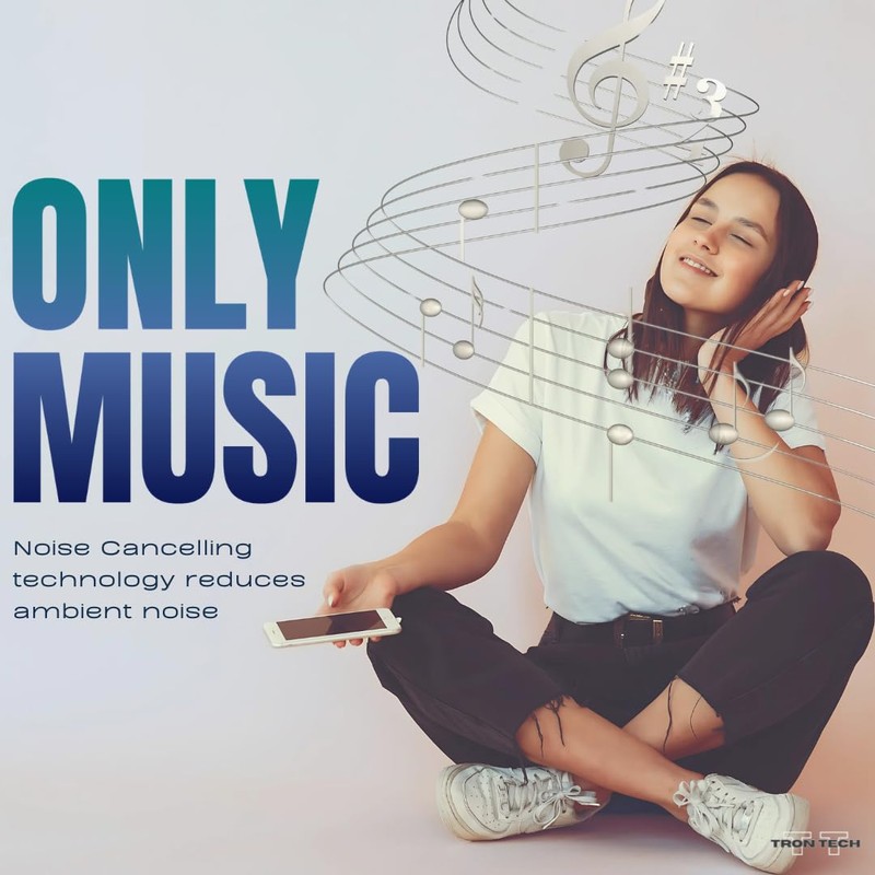 TRON TECH T13 Noise Cancelling Bluetooth 5.3 Wireless Earbuds, Smart