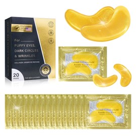 Fanterday Under Eye Patches - Eye Mask for Puffy Eyes and Dark Circles, Eye Patches with Hyaluronic Acid & Collagen to Reduce Wrinkles and Relieve Pressure (20 Pairs)