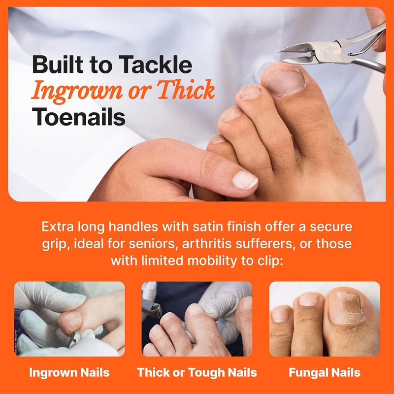 Fox Medical Equipment Toenail Clippers for Thick Nails, Medical Grade