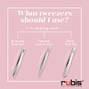 Rubis Classic Diamond Coated Tip, Stainless Steel Slanted Tweezers for
