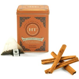 Harney & Sons - Té de canela caliente con aroma a naranja y clavo de olor, incluye varillas de especias de canela Badia complementarias