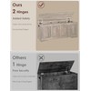 DINZI LVJ Storage Chest, 47.2”Wooden Storage Box with 2 Safety
