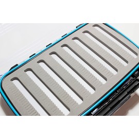 AXISCO Double Sided Clear Fly Box - L Slit Foam / DKL-SF