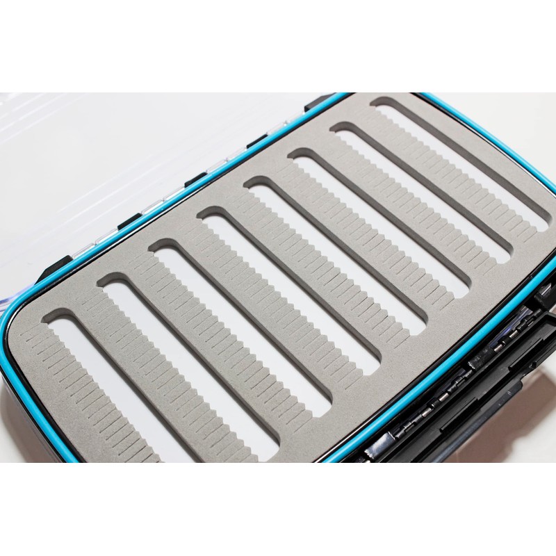 AXISCO Double Sided Clear Fly Box - L Slit Foam