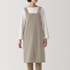 MUJI 84376184 Cotton Flat Weave Work Apron, Dark Beige, Unisex,