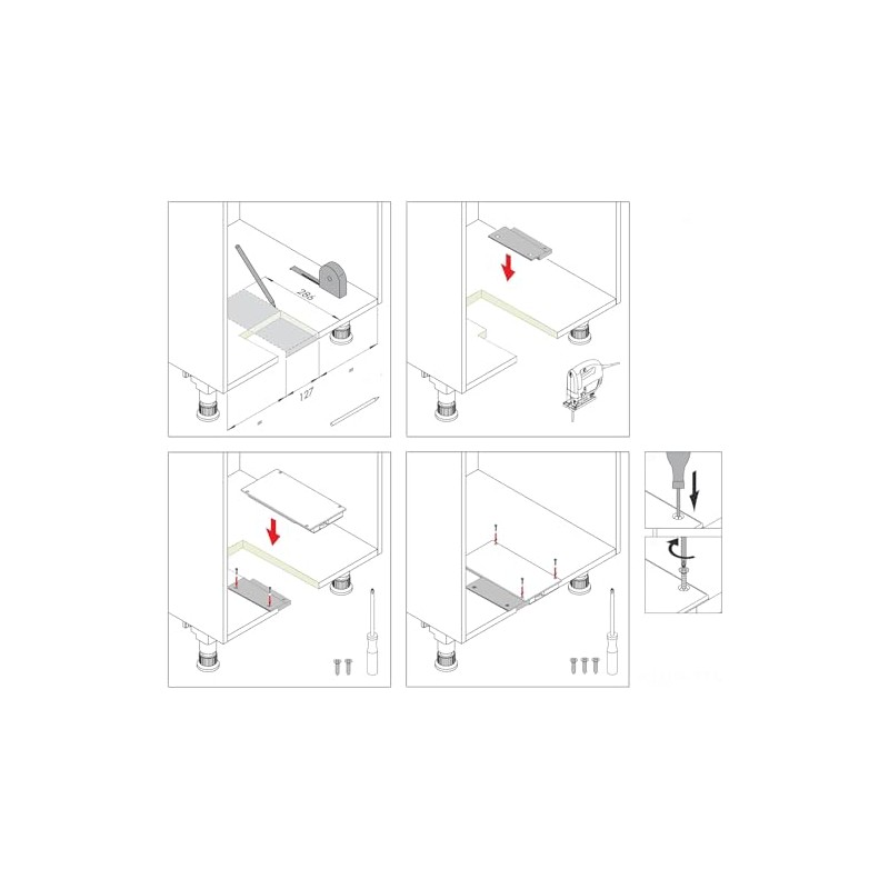 Hailo Libero Adaptor for Waste Bin Pull-Out Opener 3697301 Installation