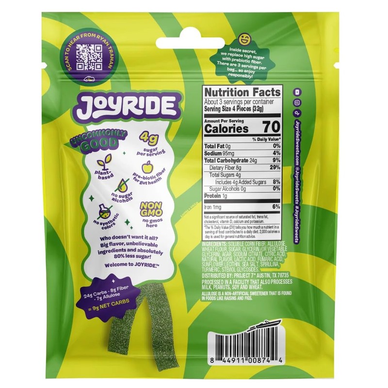 Joyride Sweets Candy Joyride Sour Candy Strips - 3.5oz-Gummy Candy,