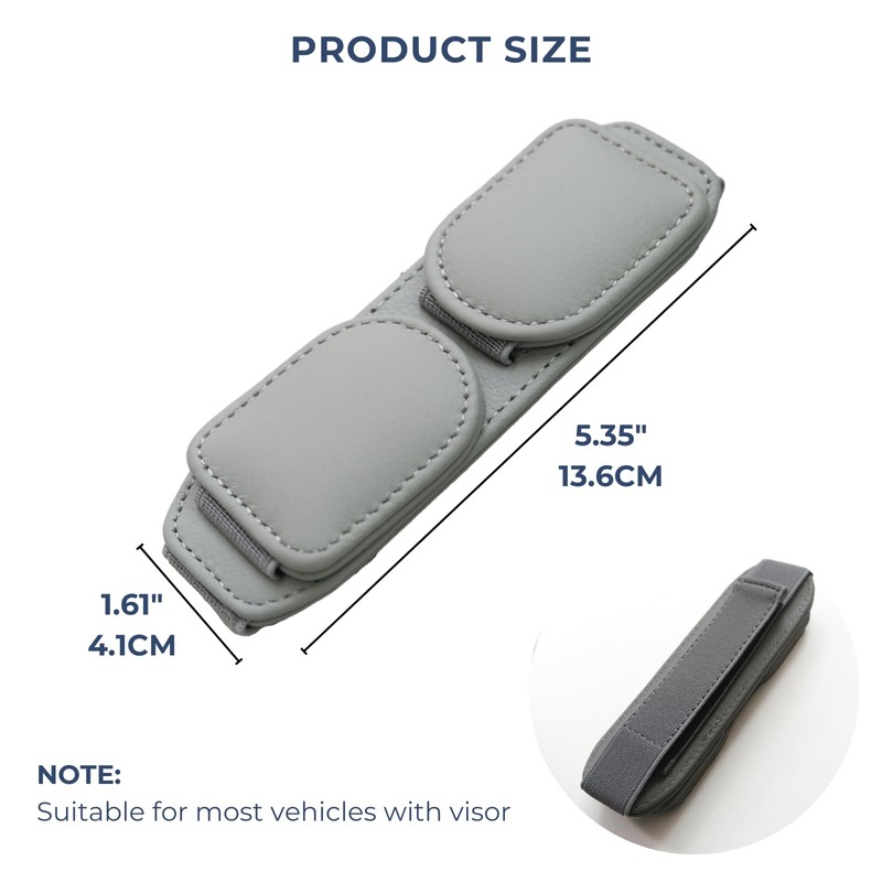 Ompellus Magnetic Sunglasses Holder for Car Sun Visor, Double Position