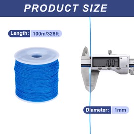 QUARKZMAN 1mm Polypropylen-Seil Geflochtene Seile, 100m Nylonseil Hohlseil für Wäscheleine, Camping, Wandern, Outdoor, Marineblau