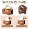 Paper Plate Organizer, Wood Plate Dispenser for 7-12 Inches Plates