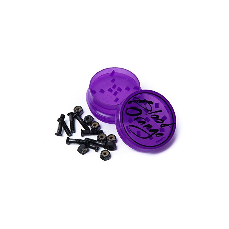 Blood Orange Black Skateboard Hardware Set Includes Purple Grinder -