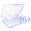 G4GADGET 18-Grid Clear Plastic Storage Box – Stackable Organizer for