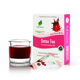 Natural Flavored Detox Tea Extract Instant Tea on the Go LeCharm 100% , Unsweetened Instant Drink Crystallized Tea Powder for Pure Water, Iced Tea and Hot Tea(10 Sachets)