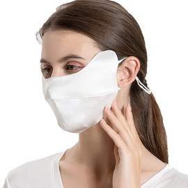 LingDooo 100% Mulberry Silk Lightweight Breathable Face Mouth Mask Cover Sunscreen Wind Against Dust Washed Reusable (Color#2)