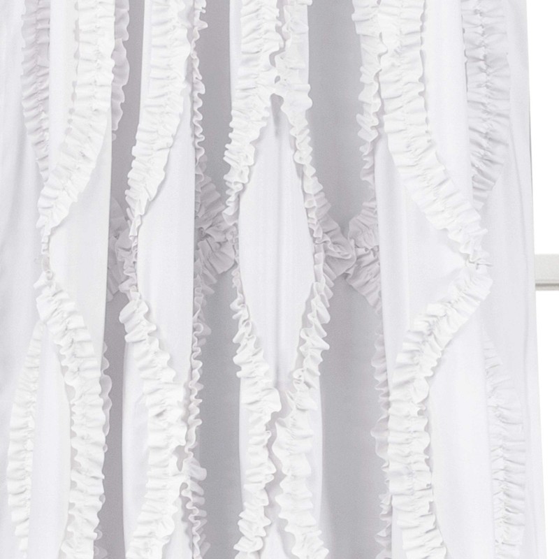Lush Decor Single Window Curtain Panel White 95 by 54-inch