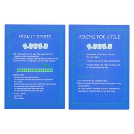 TIASUSAN 4 Pcs Printed Mahjong Tile Mixers (Shufflers) with Instructions, Mahjong Accessories for Mahjong Lovers