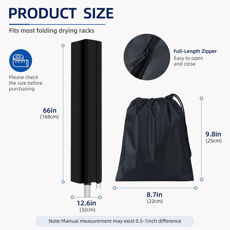 Lumora Rotary Washing Line Cover, Rotary Dryer Cover with Zip