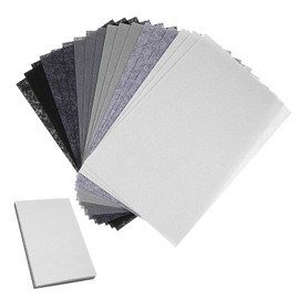 Pack of 18 Felt Fabric for Crafts, 30 x 20 cm, 1 mm Thick Felt Craft Felt, Soft Felt Panels, Wool Felt Sheets, Fabric Felt Sheets for Handmade, DIY Decorations, Craft Fabric Pieces (Black, White,