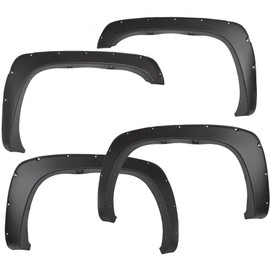 ANDPLAY Pocket Rivet Upgrade Fender Flares, Compatible with 1999-2006 Chevy Silverado/1999-2006 GMC Sierra (Incl. 2007 Classic Models/Not fit Dually & Step-side models), Wheel Tire Fenders Textured