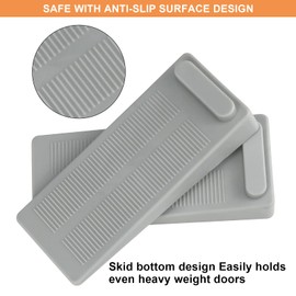 Door Wedge Rubber, Door Wedges Non-Slip Rubber, Pack of 6 Door Stopper Wedges, Non-Toxic and Odourless, Rubber Door Stopper for All Hard Floors, Balcony Door, Bathroom, Bedroom Door