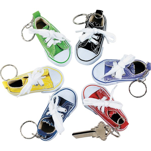 Rhode Island Novelty 3 Inch Sneaker Keychains Lot of 12 Assortments May Vary