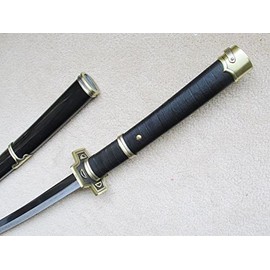 AIT Collectibles S2681 Anime ONE Piece Roronoa Zoro YUBASHIRI Sword Gun Metal Medium HAMON Blade 41"