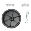6-Inch Replacement Boat Trailer Jack Wheel, Heavy Duty Swivel Mount,