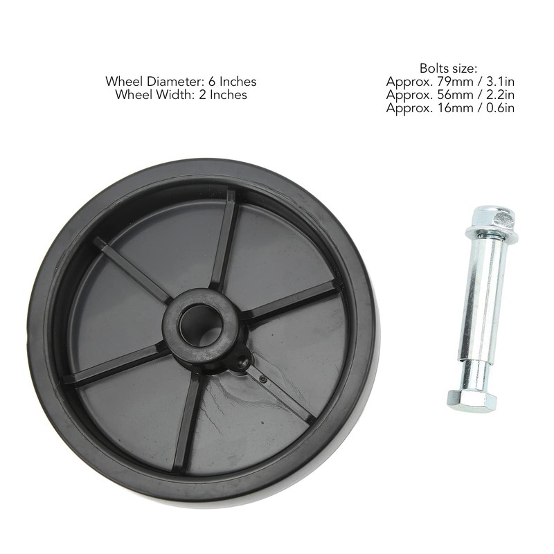 6-Inch Replacement Boat Trailer Jack Wheel, Heavy Duty Swivel Mount,