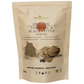 MySuperfoods Organic Turmeric Powder with Black Pepper (1Kg) - High Absorption, Natural Source of Curcumin