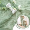 FOSDICK 1Pcs Cheesecloth Table Runner, 90×300cm Sage Green Table Runner,