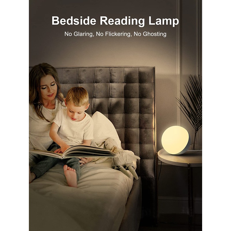 EASEMO Touch Lamp for Bedroom, RGB Color Changing Small Table