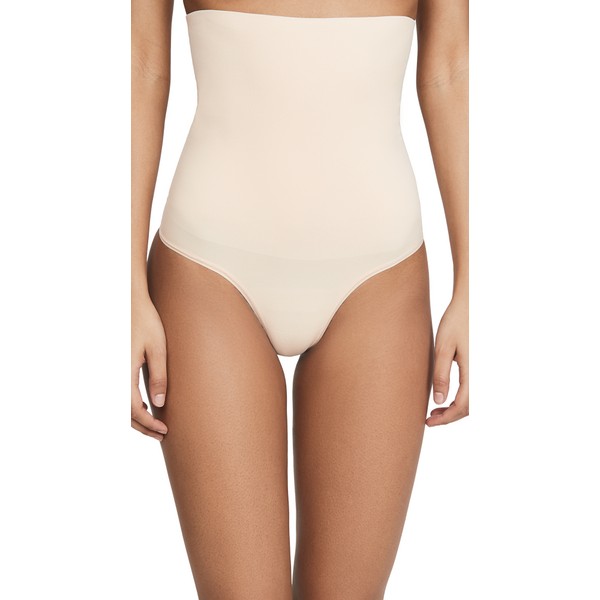 Yummie Women's Danielle Seamless High Waist Shapewear Thong Shape, Naked,