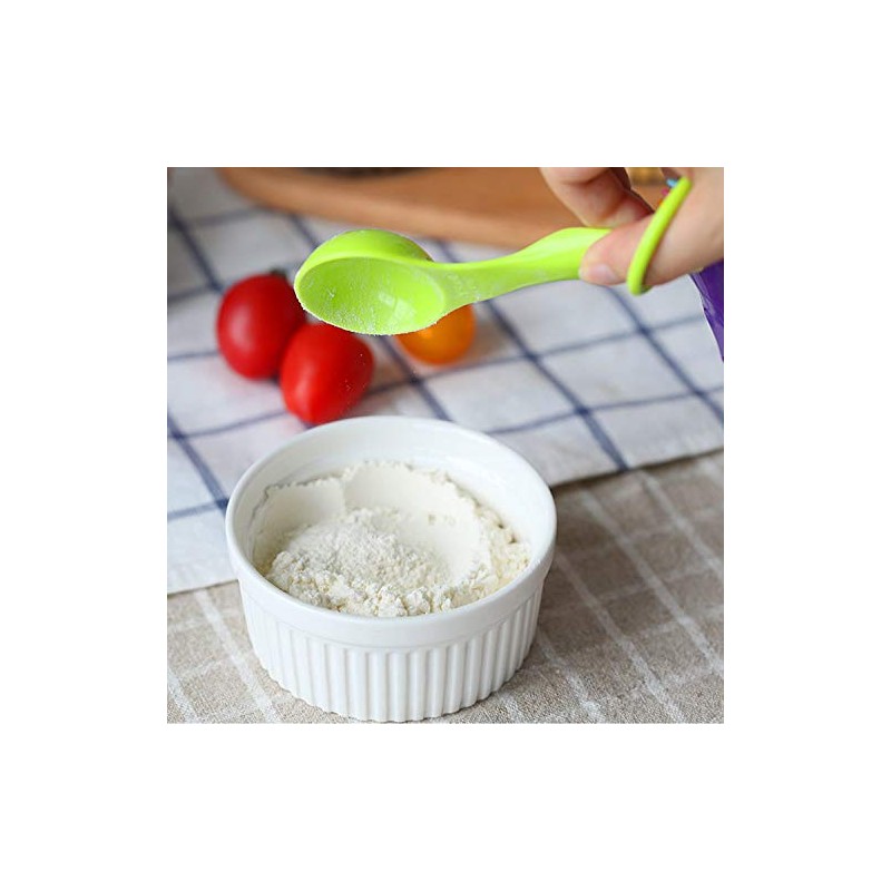 Smart Baking Set of 5pcs Multi Colours Plastic Measuring Spoon