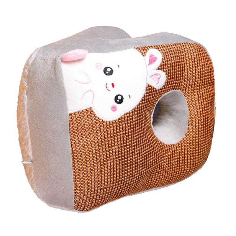Desk Pillow Cartoon Style Breathable Double Sided Rattan Mat Soft