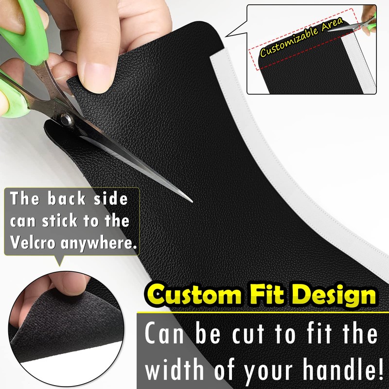 Royleath Refrigerator Door Handle Covers, 6PCS, Leather Kitchen Appliance Handle